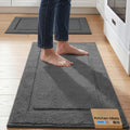 30"x20"+24"x20" Gray Kitchen Rug Set