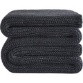 60"x80" 15lbs Dark Grey Chunky Knit Weighted Blanket