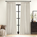 40"×90" Linen Pinch Pleat Blackout Curtains