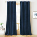 84" Blue Velvet Blackout Curtains