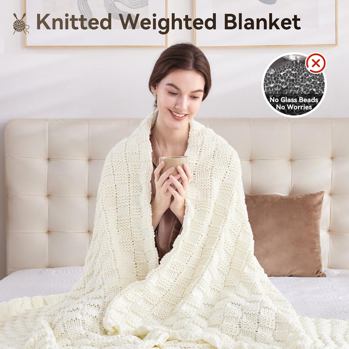 48"x72" 12lbs Knit Weighted Blanket