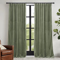 84" Sage Green Velvet Curtains