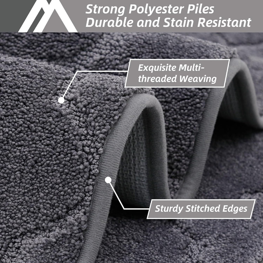20"x32" Dark Grey Non-Slip Washable Kitchen Rug