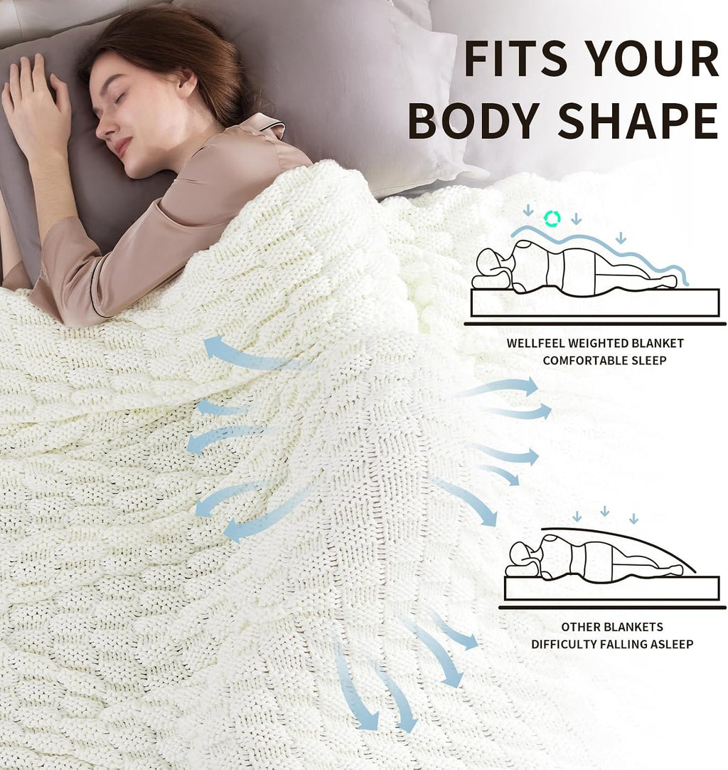 48"x72" 12lbs Knit Weighted Blanket