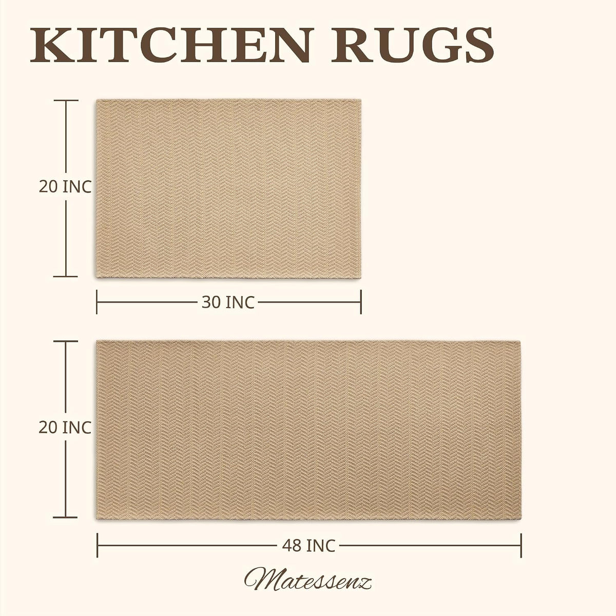 Slip Washable Kitchen Rug Set