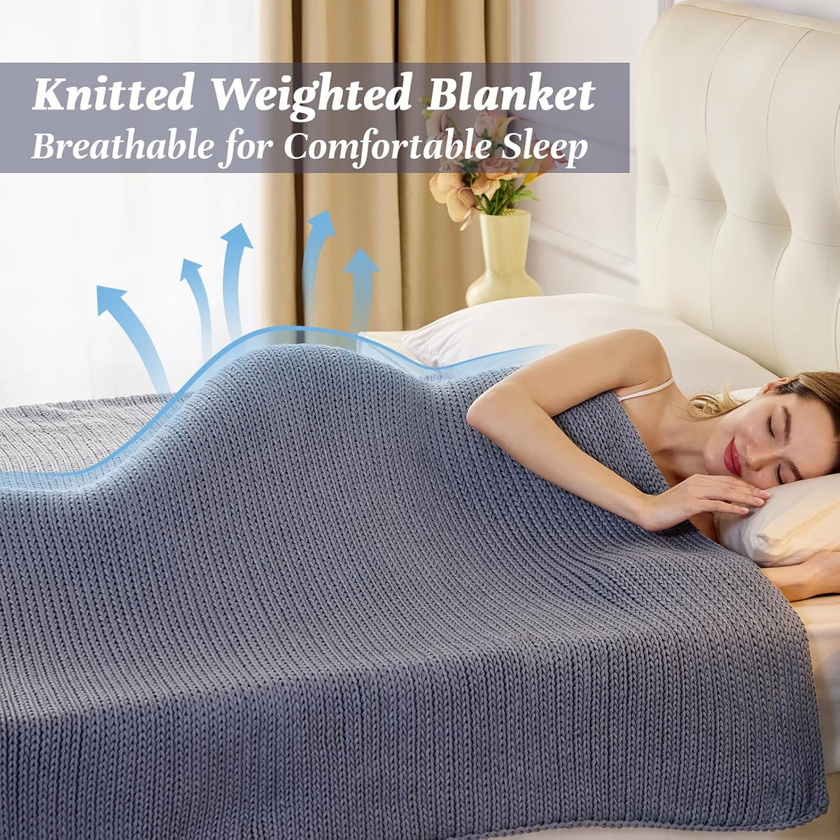 60"x80" 15lbs Knit Weighted Blanket
