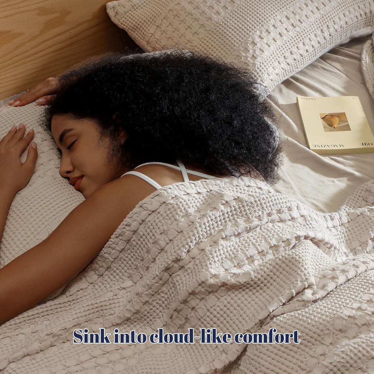 20"x26" Oatmeal Cotton Waffle Pillow Sham