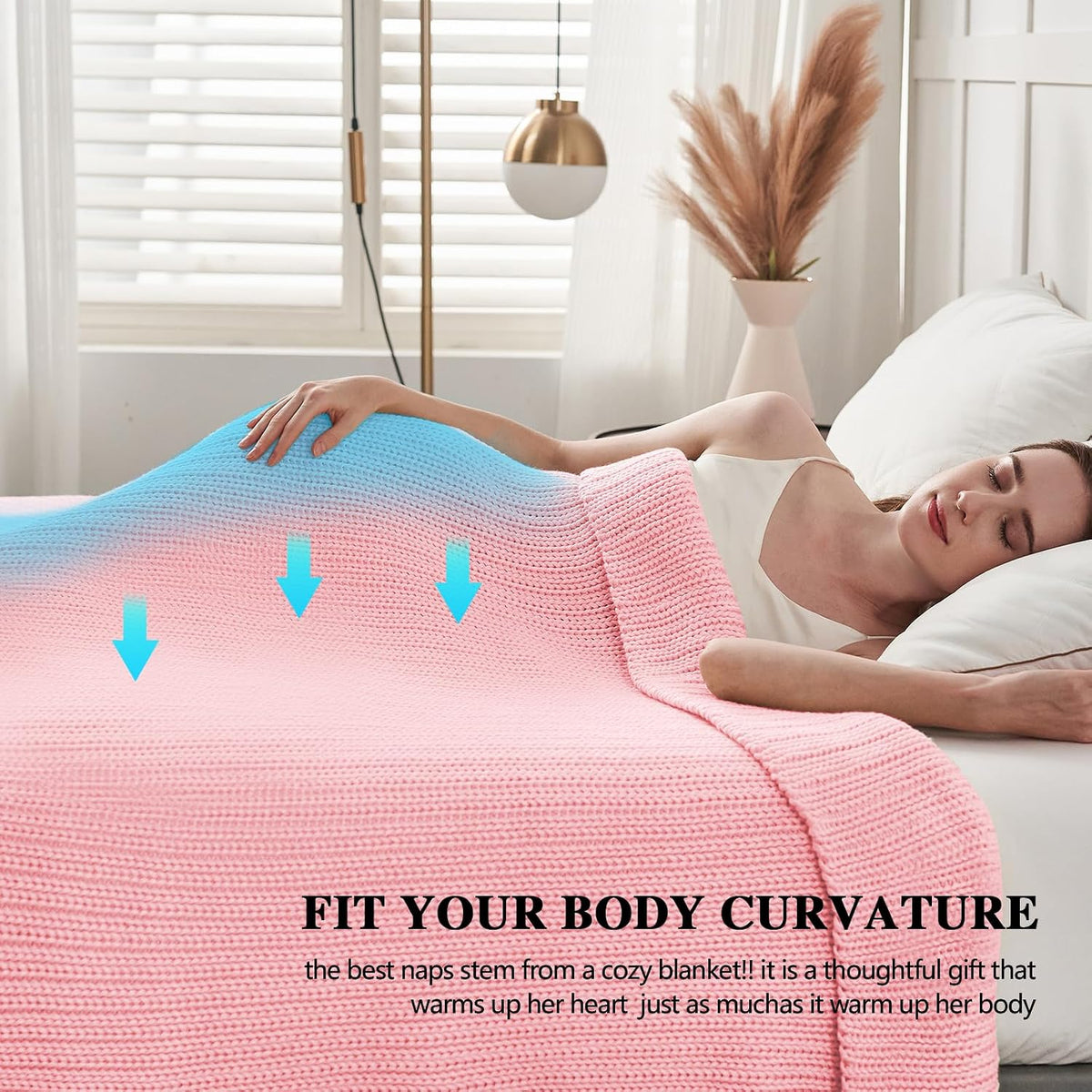 60"x80" 20lbs Chunky Knit Weighted Blanket