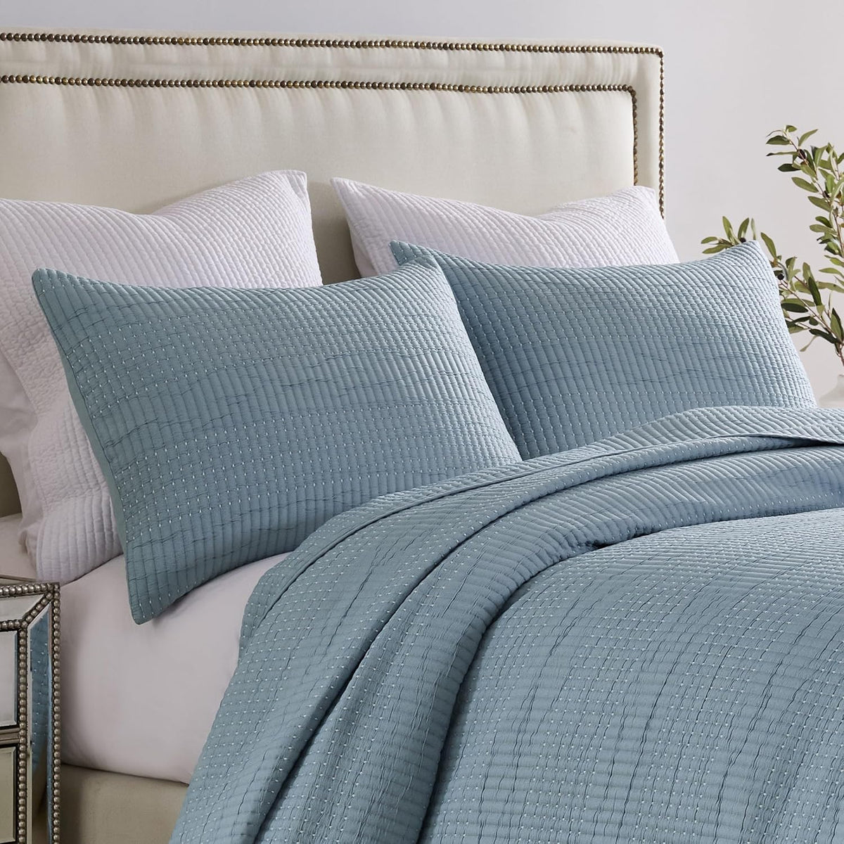 King Chambray Cosmo Jacquard Pillow Sham