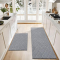2-Pack Grey Non Slip Kitchen Rugs