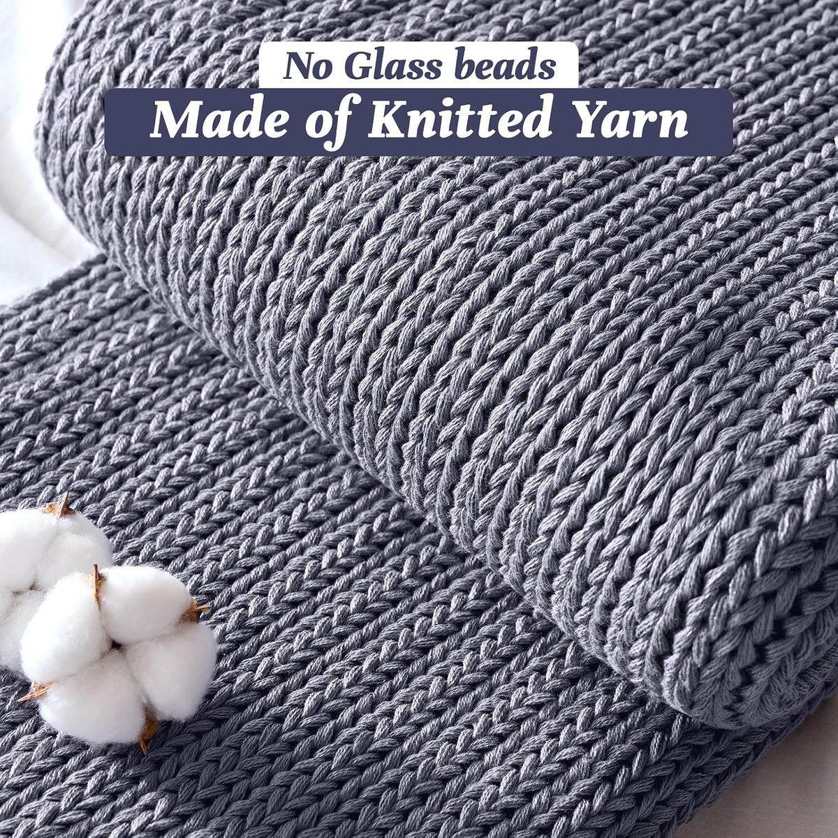 60"x80" 15lbs Knit Weighted Blanket