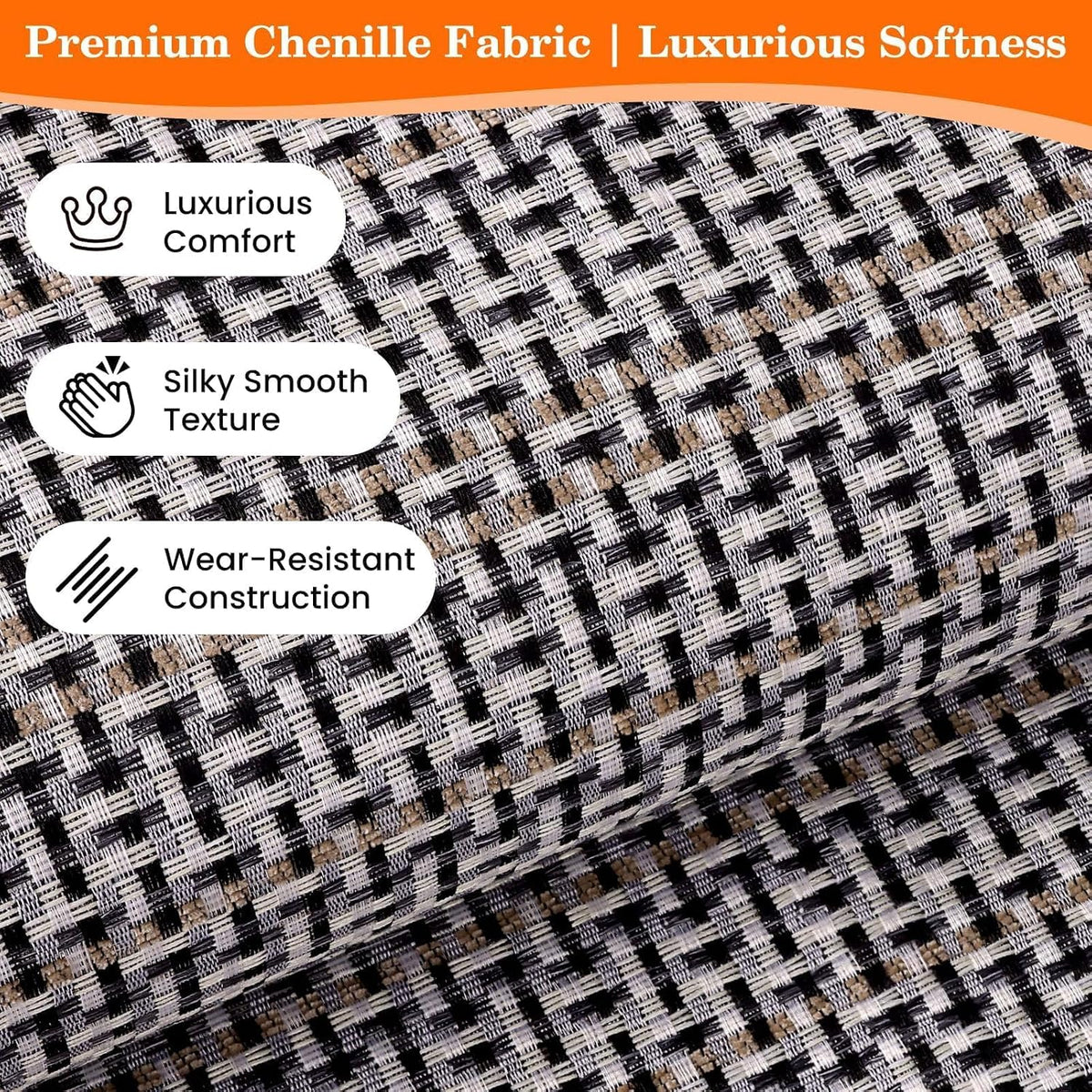 70"x20" Khaki Non-Slip Washable Kitchen Runner Rug