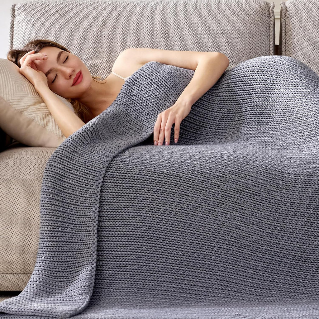 60"x80" 15lbs Knit Weighted Blanket