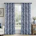 52"×84" Navy Grommet Blackout Curtains, 2 Panels