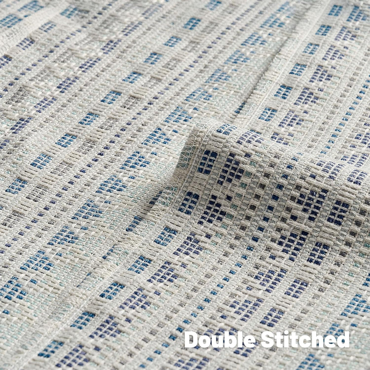 2-Pack Blue Grey Boho Pillow Covers 12"x20"