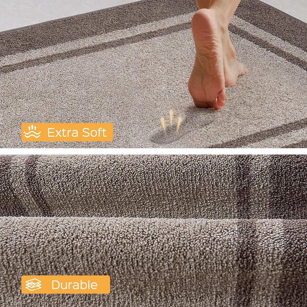 24"x36" Beige Taupe Non-Slip Kitchen Rug