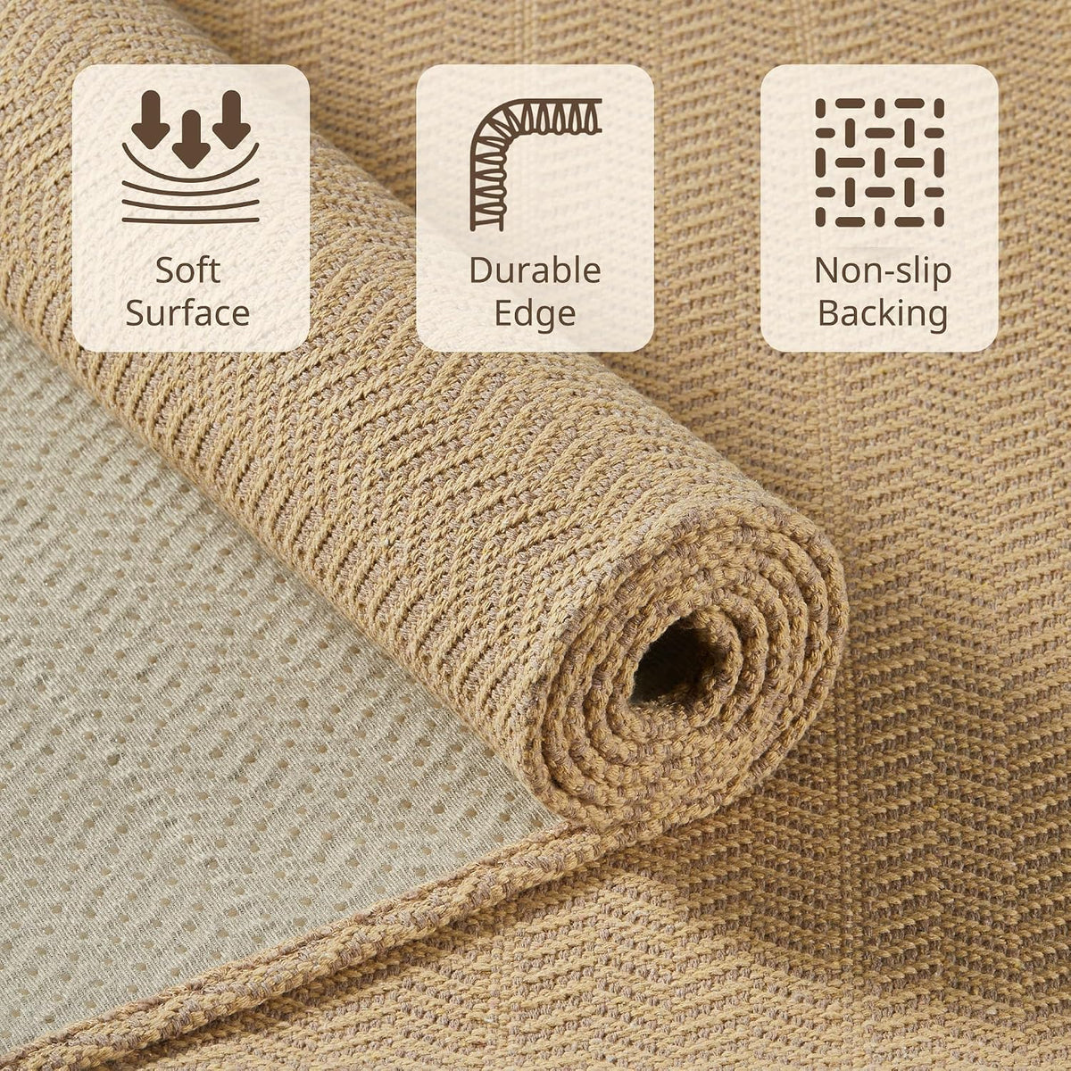 Slip Washable Kitchen Rug Set