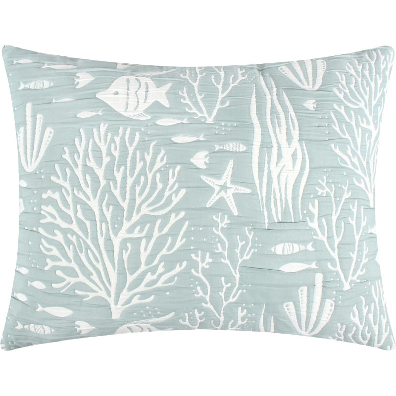 Standard Marina Seafoam Jacquard Matelasse Pillow Sham